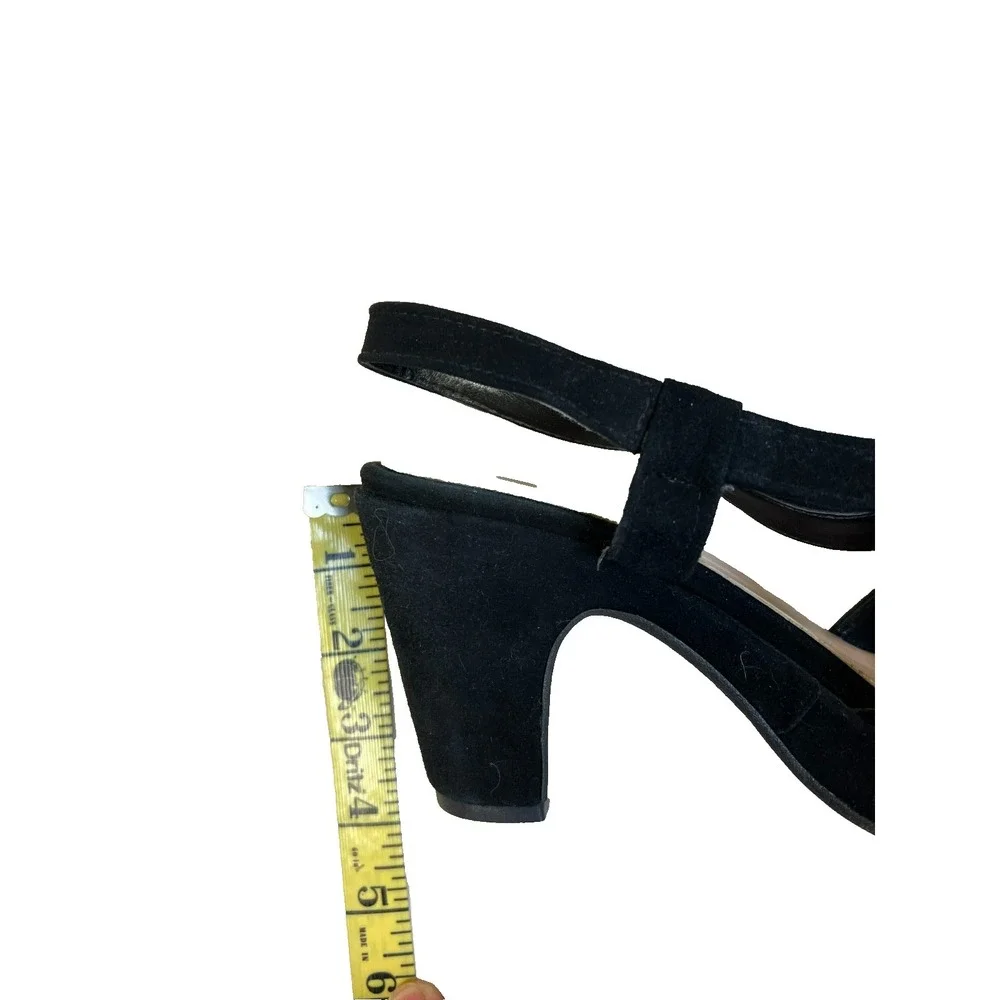 Unlace Strappy Sling Back‎ Sandal Black Suede 1